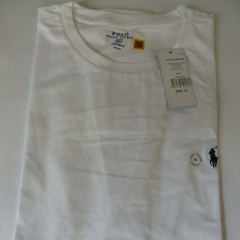 NWT POLO RALPH LAUREN  SMALL PONY CUSTOM FIT TEE TSHIRT - WHITE - XL